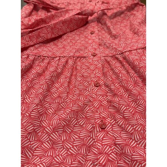 Taylor Tillman Chloe Midi Shirt Dress Amalfi Coast Red White Size XS - Picture 2 of 4